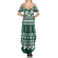 Hawaii Rainbow Warriors Christmas Summer Maxi Dress Kakau Motifs LT7 - Polynesian Pride