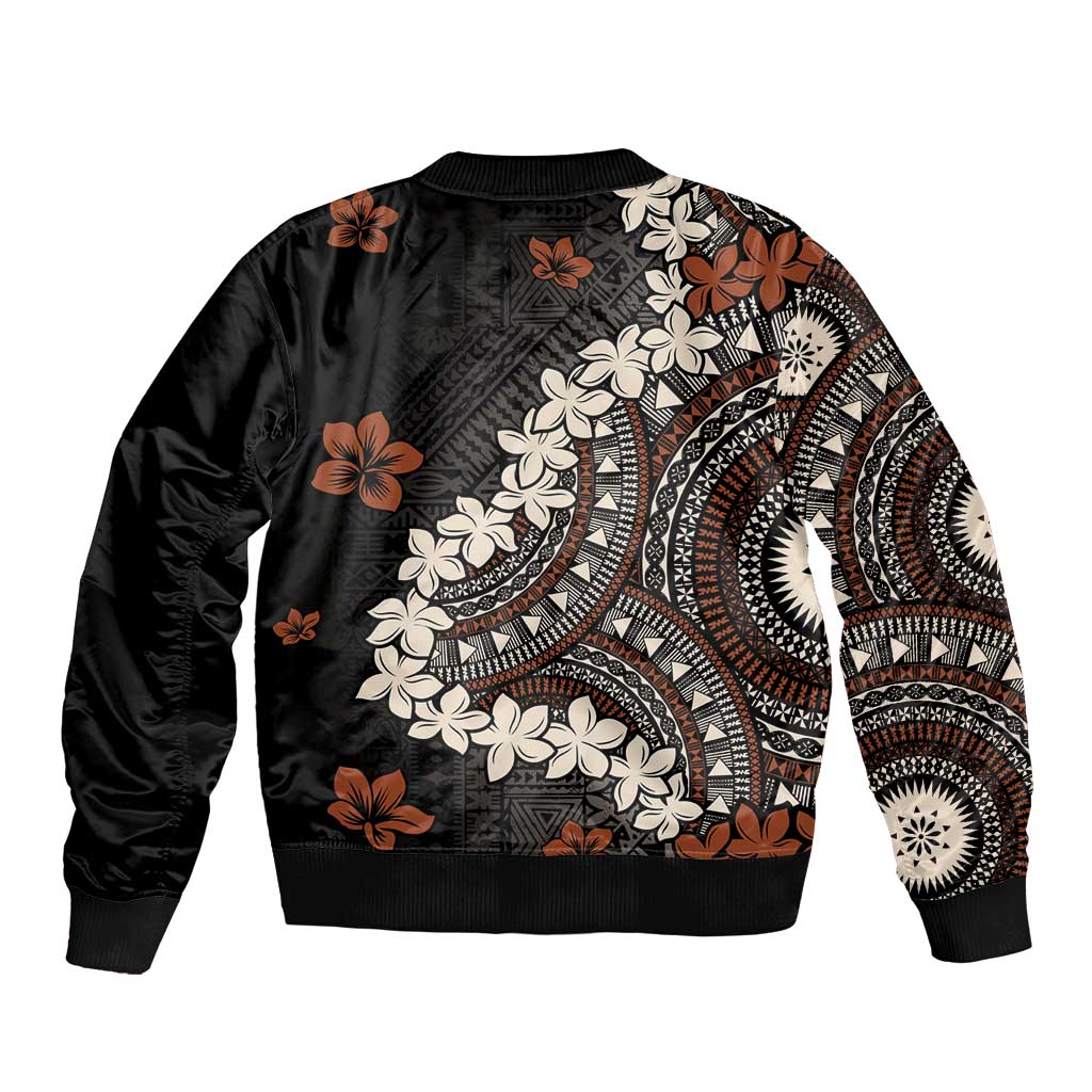 Bula Fiji Women's Day Bomber Jacket Classic Masi Tapa LT7 - Polynesian Pride