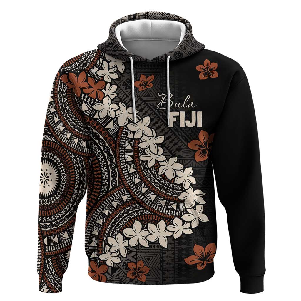 Bula Fiji Women's Day Hoodie Classic Masi Tapa LT7 Pullover Hoodie Brown - Polynesian Pride