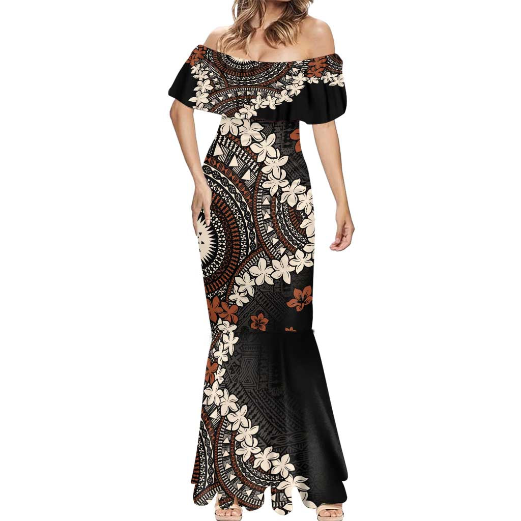 Bula Fiji Women's Day Mermaid Dress Classic Masi Tapa LT7 - Polynesian Pride