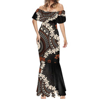 Bula Fiji Women's Day Mermaid Dress Classic Masi Tapa LT7 - Polynesian Pride