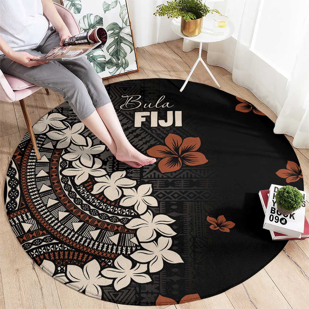 Bula Fiji Women's Day Round Carpet Classic Masi Tapa LT7 - Polynesian Pride