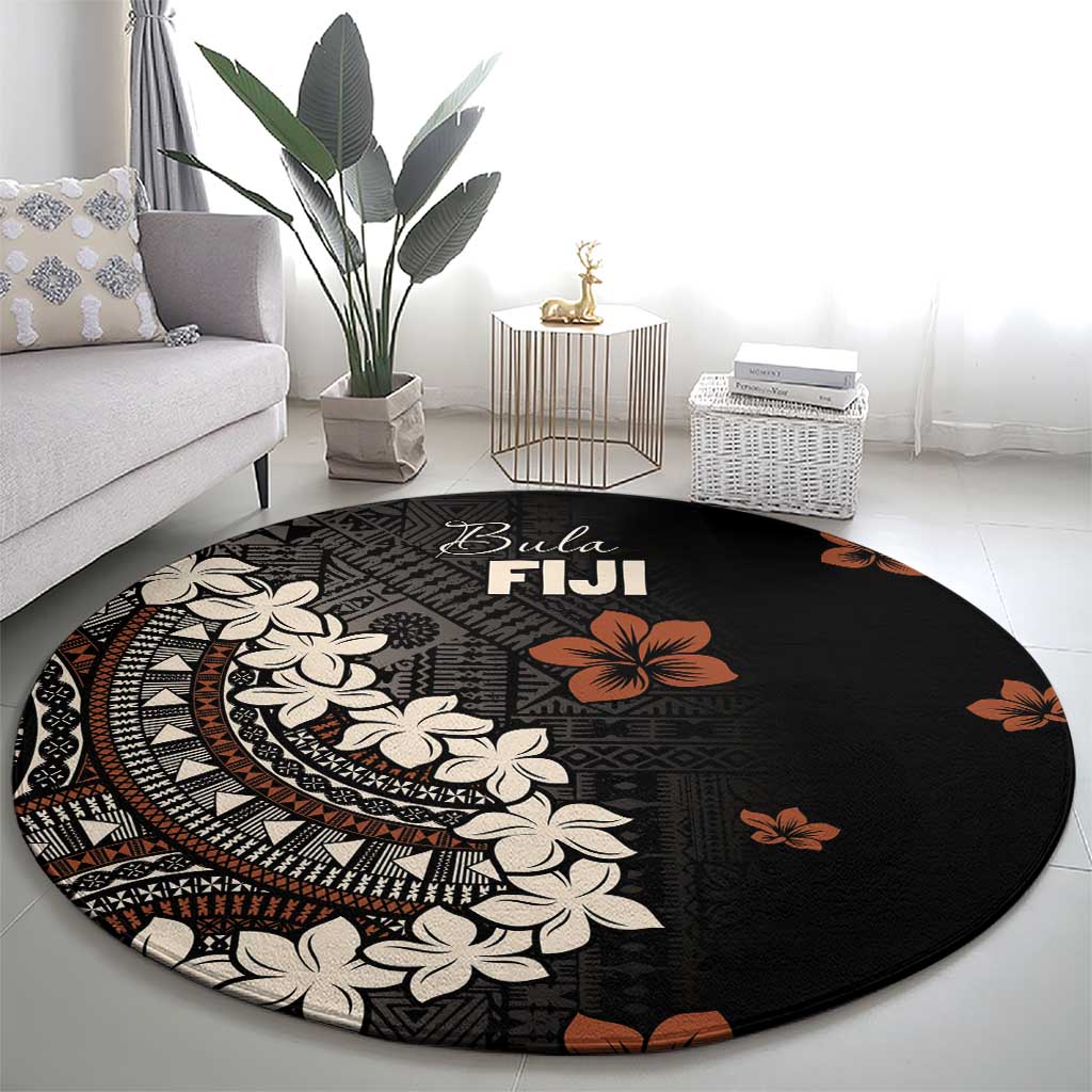Bula Fiji Women's Day Round Carpet Classic Masi Tapa LT7 - Polynesian Pride