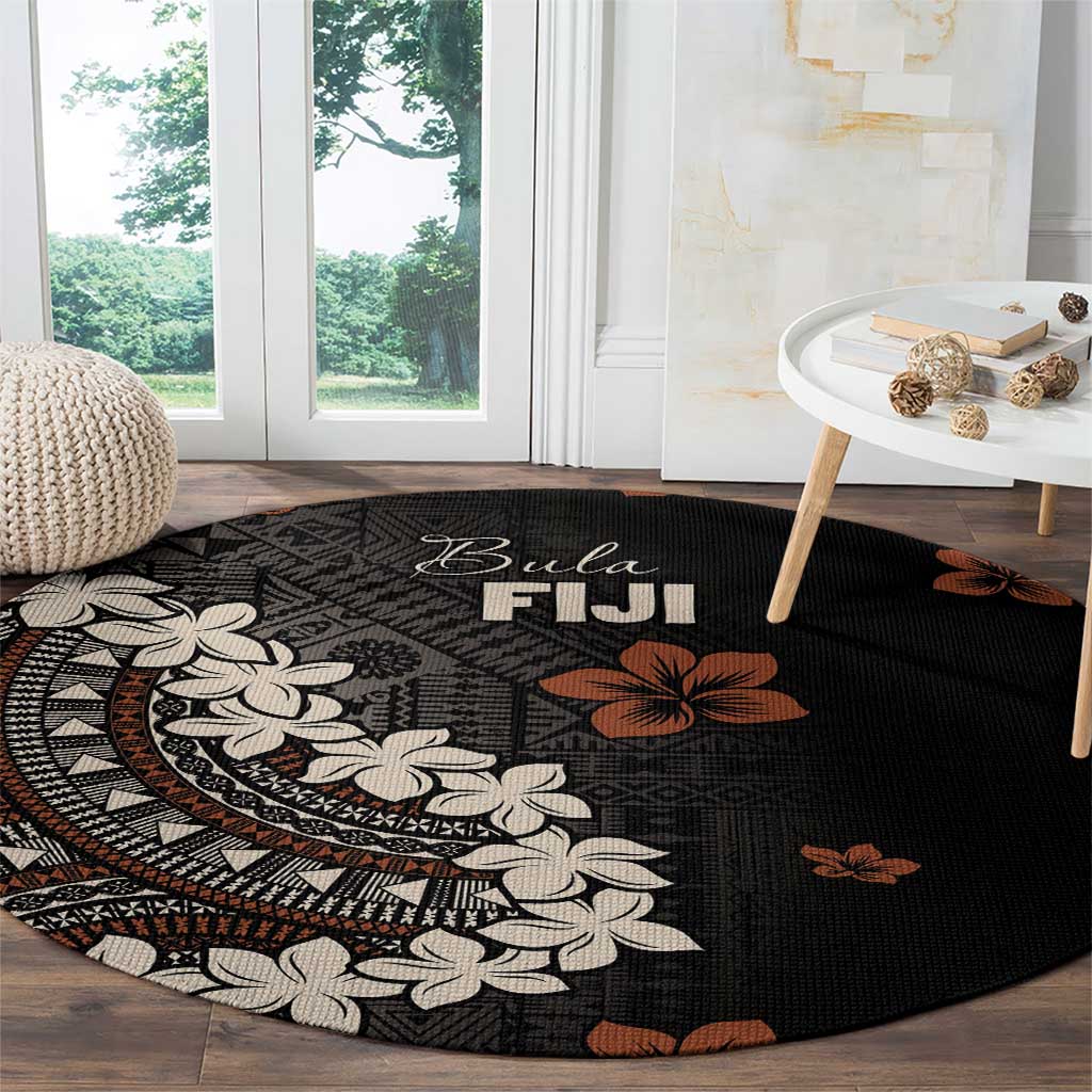 Bula Fiji Women's Day Round Carpet Classic Masi Tapa LT7 - Polynesian Pride