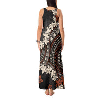 Bula Fiji Women's Day Tank Maxi Dress Classic Masi Tapa LT7 - Polynesian Pride