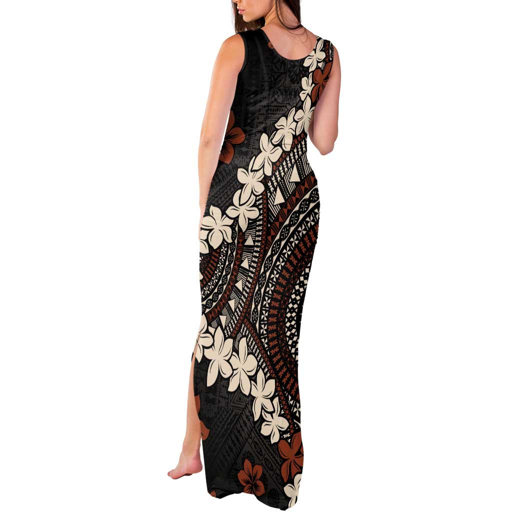 Bula Fiji Women's Day Tank Maxi Dress Classic Masi Tapa LT7 - Polynesian Pride