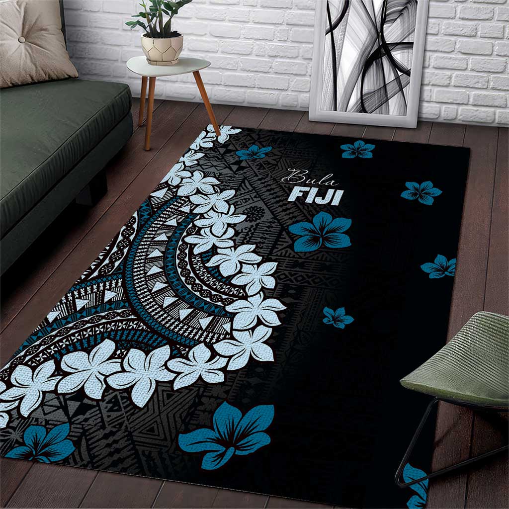Bula Fiji Women's Day Area Rug Indigo Masi Tapa LT7 Indigo - Polynesian Pride