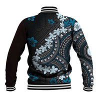 Bula Fiji Women's Day Baseball Jacket Indigo Masi Tapa LT7 - Polynesian Pride