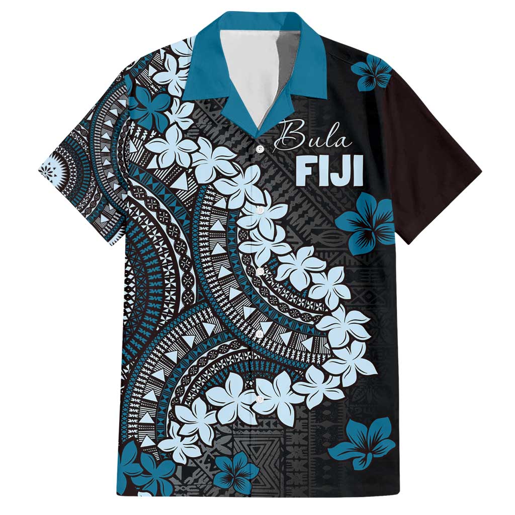 Bula Fiji Women's Day Hawaiian Shirt Indigo Masi Tapa LT7 Indigo - Polynesian Pride