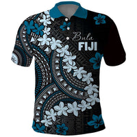 Bula Fiji Women's Day Polo Shirt Indigo Masi Tapa LT7 Indigo - Polynesian Pride