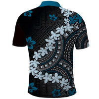 Bula Fiji Women's Day Polo Shirt Indigo Masi Tapa LT7 - Polynesian Pride