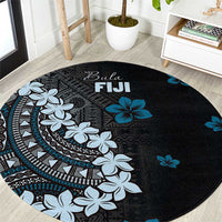 Bula Fiji Women's Day Round Carpet Indigo Masi Tapa LT7 Indigo - Polynesian Pride