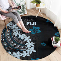 Bula Fiji Women's Day Round Carpet Indigo Masi Tapa LT7 - Polynesian Pride