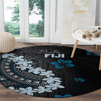 Bula Fiji Women's Day Round Carpet Indigo Masi Tapa LT7 - Polynesian Pride