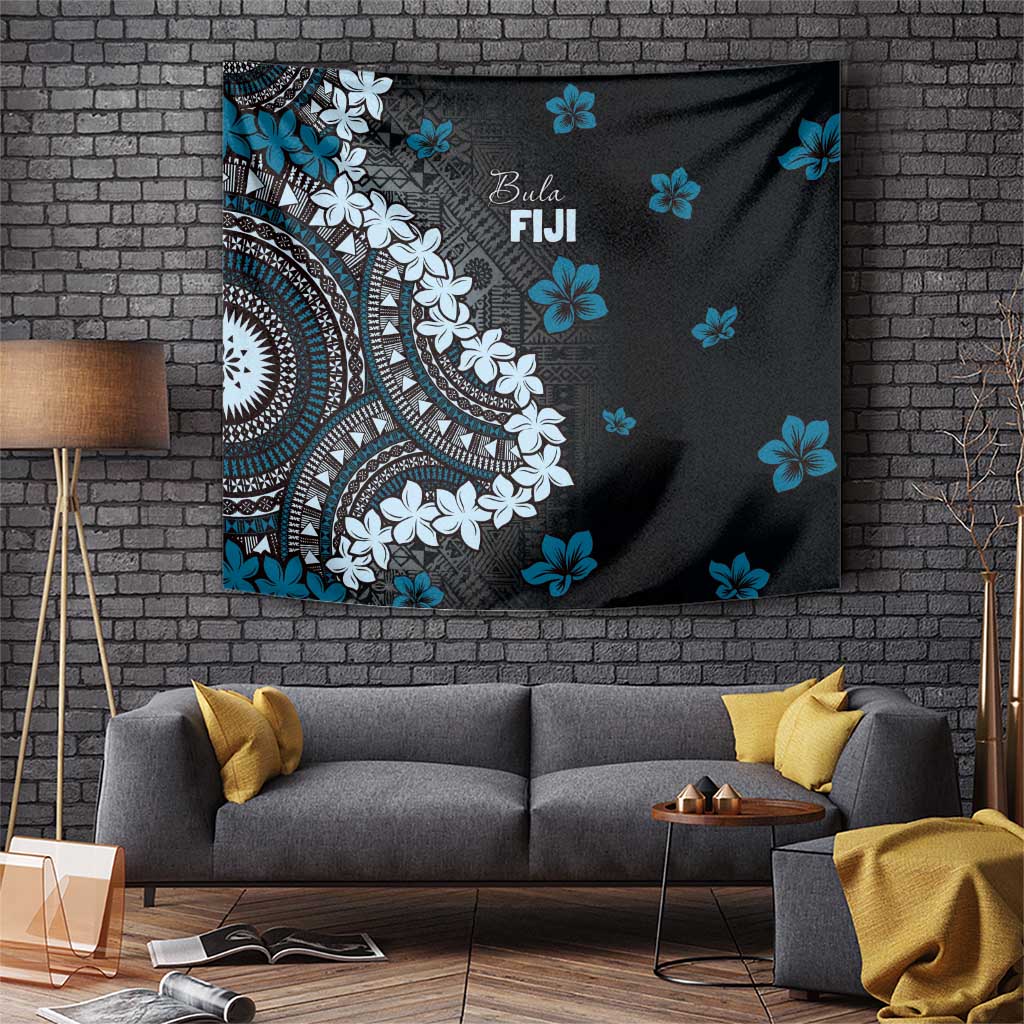 Bula Fiji Women's Day Tapestry Indigo Masi Tapa LT7 Indigo - Polynesian Pride