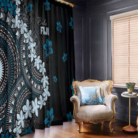 Bula Fiji Women's Day Window Curtain Indigo Masi Tapa LT7 - Polynesian Pride