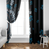 Bula Fiji Women's Day Window Curtain Indigo Masi Tapa LT7 - Polynesian Pride