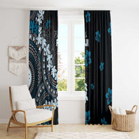Bula Fiji Women's Day Window Curtain Indigo Masi Tapa LT7 - Polynesian Pride