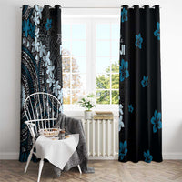 Bula Fiji Women's Day Window Curtain Indigo Masi Tapa LT7 - Polynesian Pride