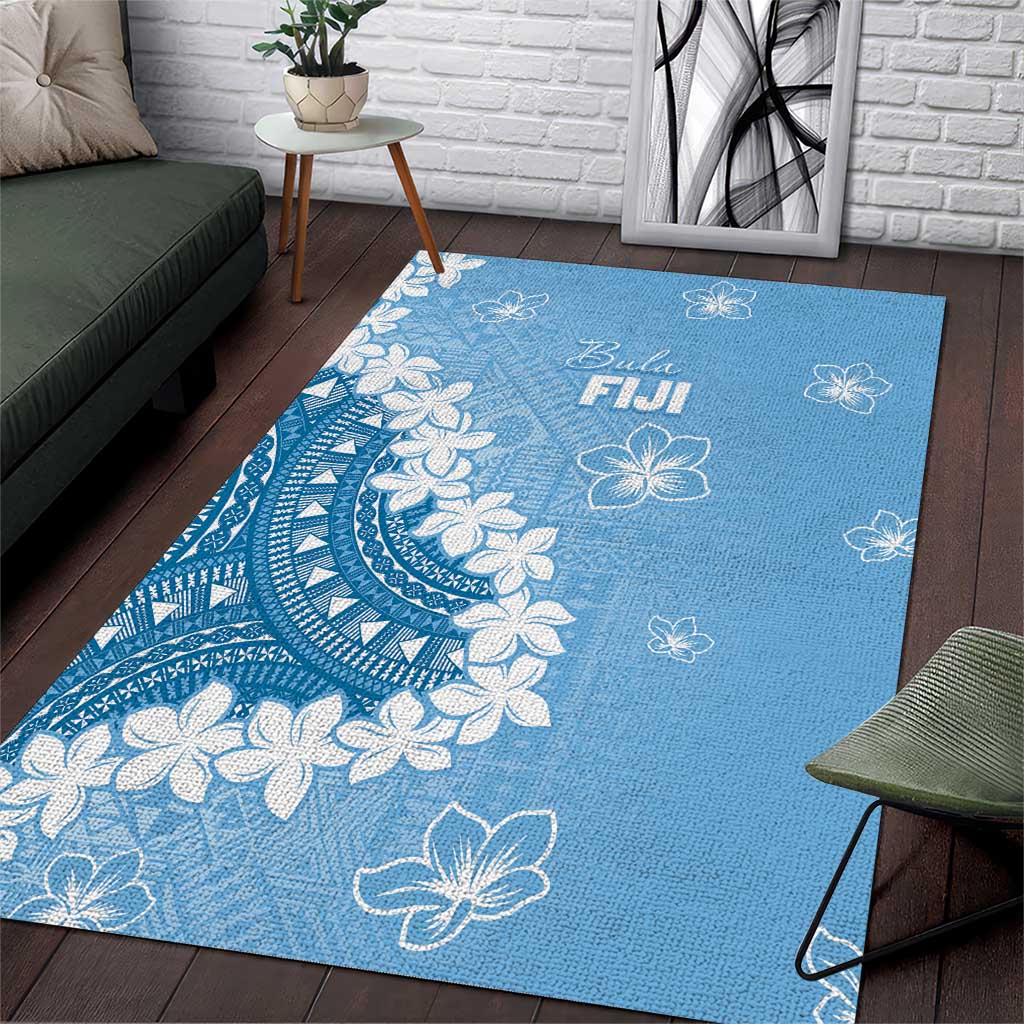 Bula Fiji Women's Day Area Rug Turquoise Masi Tapa LT7 Turquoise - Polynesian Pride