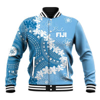 Bula Fiji Women's Day Baseball Jacket Turquoise Masi Tapa LT7 Unisex Turquoise - Polynesian Pride