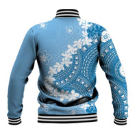 Bula Fiji Women's Day Baseball Jacket Turquoise Masi Tapa LT7 - Polynesian Pride