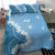 Bula Fiji Women's Day Bedding Set Turquoise Masi Tapa LT7