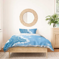 Bula Fiji Women's Day Bedding Set Turquoise Masi Tapa LT7 - Polynesian Pride