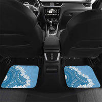 Bula Fiji Women's Day Car Mats Turquoise Masi Tapa LT7 Set 2pcs - Back Turquoise - Polynesian Pride