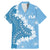 Bula Fiji Women's Day Family Matching Mermaid Dress and Hawaiian Shirt Turquoise Masi Tapa