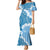 Bula Fiji Women's Day Family Matching Mermaid Dress and Hawaiian Shirt Turquoise Masi Tapa