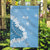 Bula Fiji Women's Day Garden Flag Turquoise Masi Tapa LT7