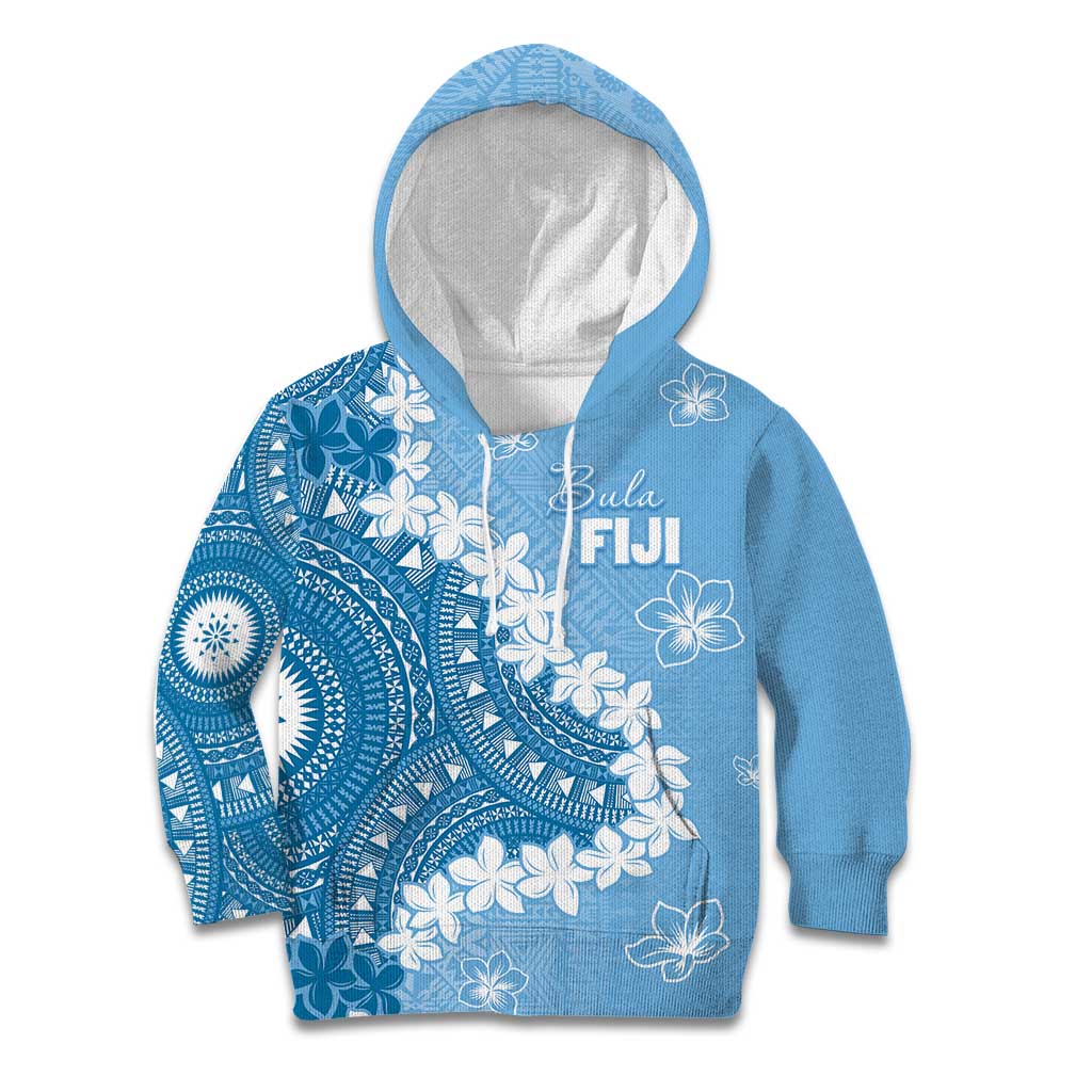 Bula Fiji Women's Day Kid Hoodie Turquoise Masi Tapa LT7 Hoodie Turquoise - Polynesian Pride