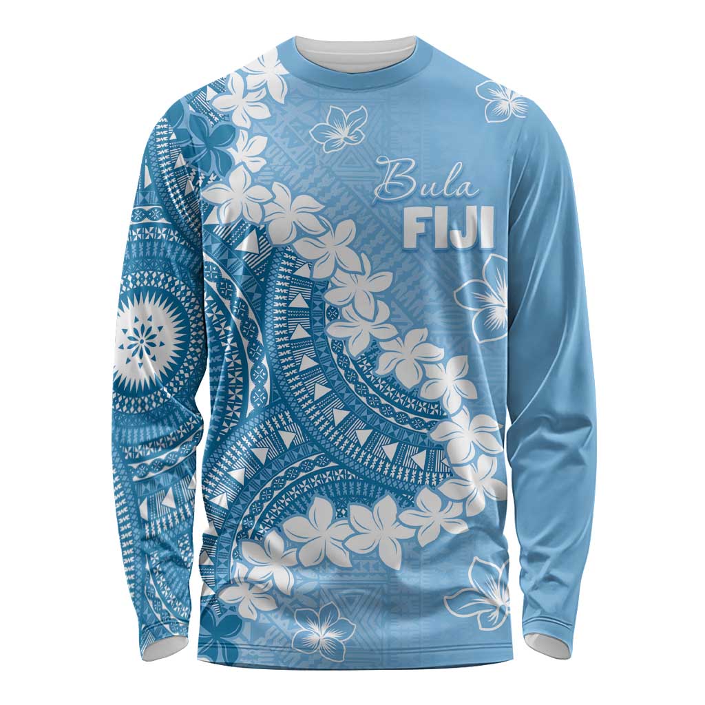 Bula Fiji Women's Day Long Sleeve Shirt Turquoise Masi Tapa LT7 Unisex Turquoise - Polynesian Pride