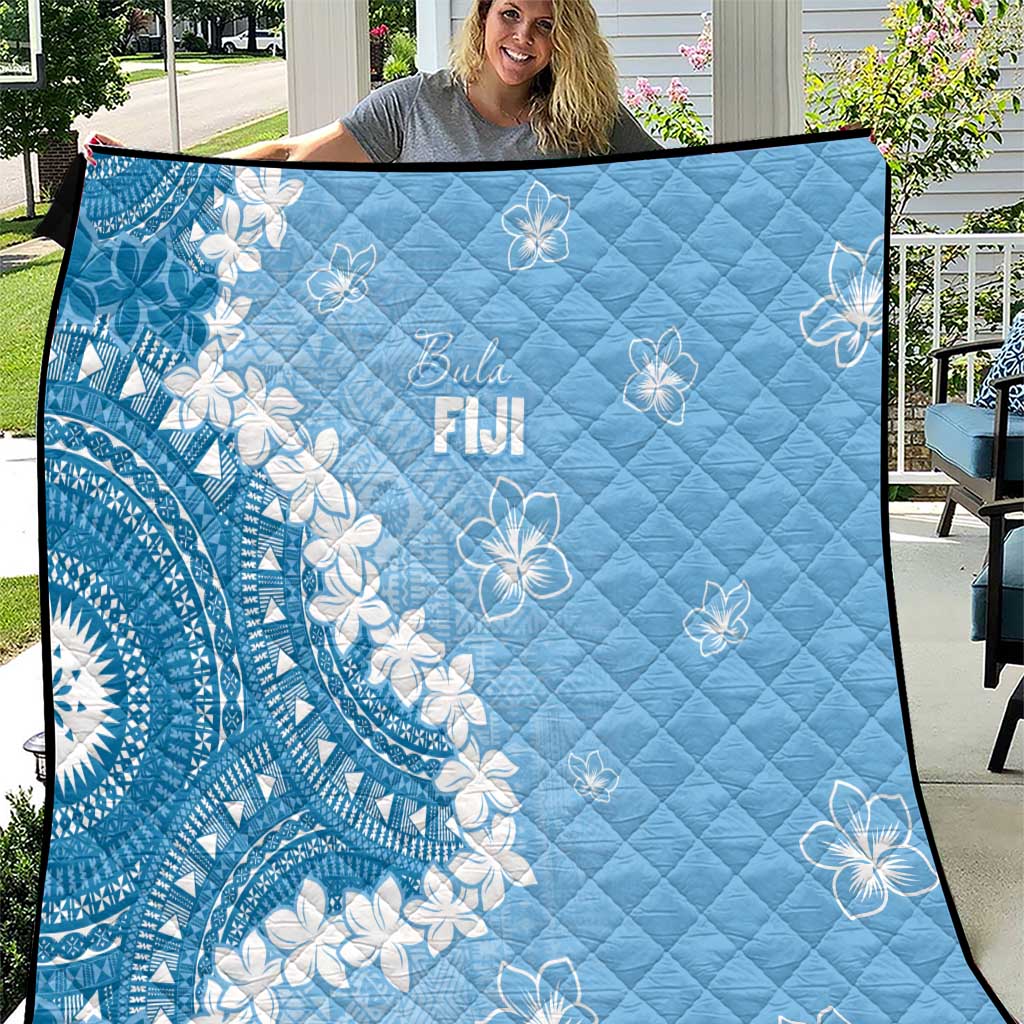 Bula Fiji Women's Day Quilt Turquoise Masi Tapa LT7 Turquoise - Polynesian Pride