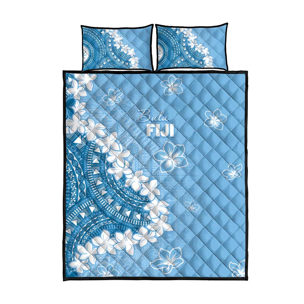 Bula Fiji Women's Day Quilt Bed Set Turquoise Masi Tapa LT7 - Polynesian Pride