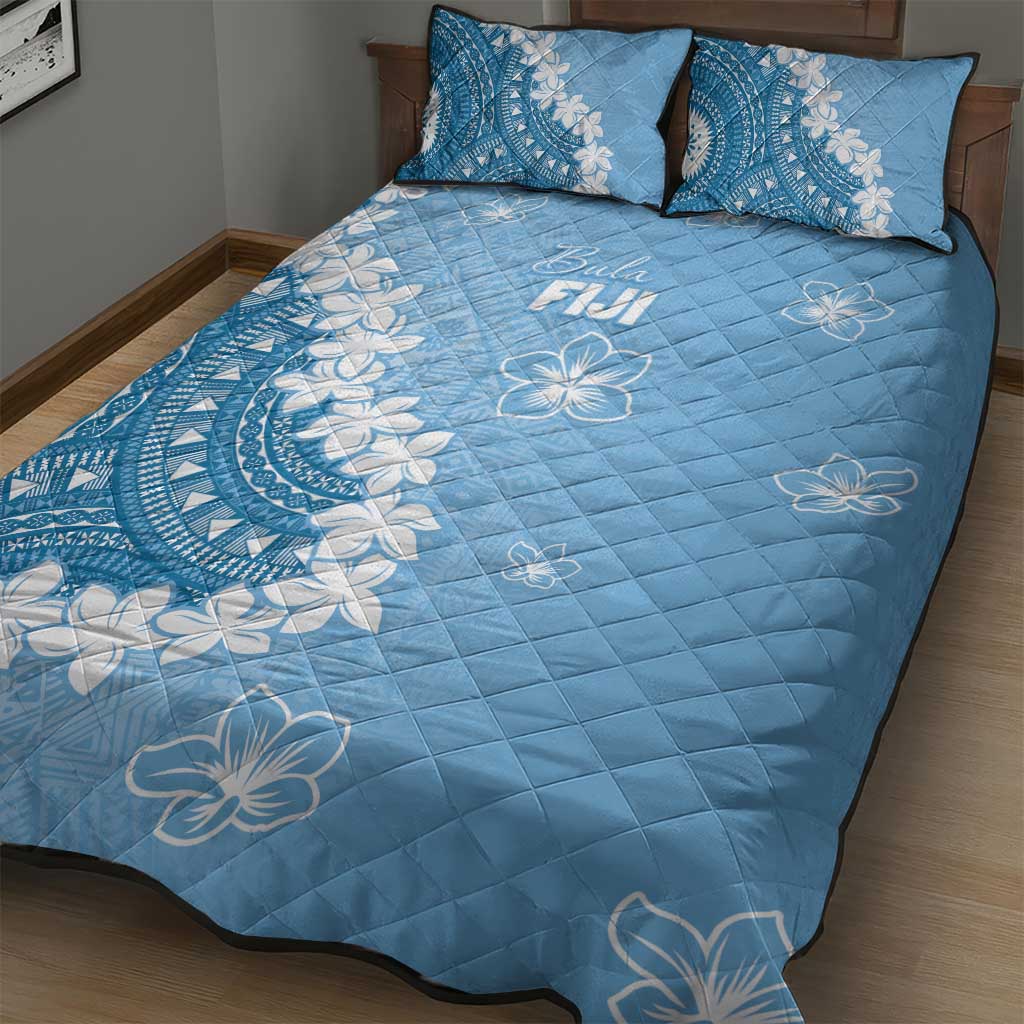 Bula Fiji Women's Day Quilt Bed Set Turquoise Masi Tapa LT7 - Polynesian Pride