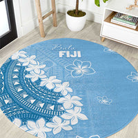 Bula Fiji Women's Day Round Carpet Turquoise Masi Tapa LT7 Turquoise - Polynesian Pride