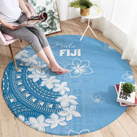 Bula Fiji Women's Day Round Carpet Turquoise Masi Tapa LT7 - Polynesian Pride