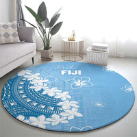 Bula Fiji Women's Day Round Carpet Turquoise Masi Tapa LT7 - Polynesian Pride
