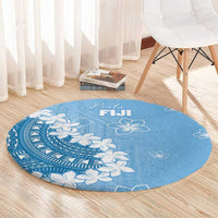 Bula Fiji Women's Day Round Carpet Turquoise Masi Tapa LT7 - Polynesian Pride