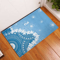 Bula Fiji Women's Day Rubber Doormat Turquoise Masi Tapa LT7 - Polynesian Pride