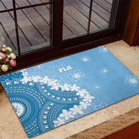 Bula Fiji Women's Day Rubber Doormat Turquoise Masi Tapa LT7 - Polynesian Pride