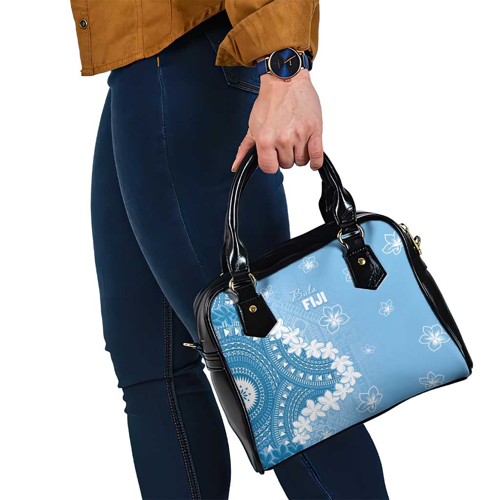 Bula Fiji Women's Day Shoulder Handbag Turquoise Masi Tapa LT7 - Polynesian Pride