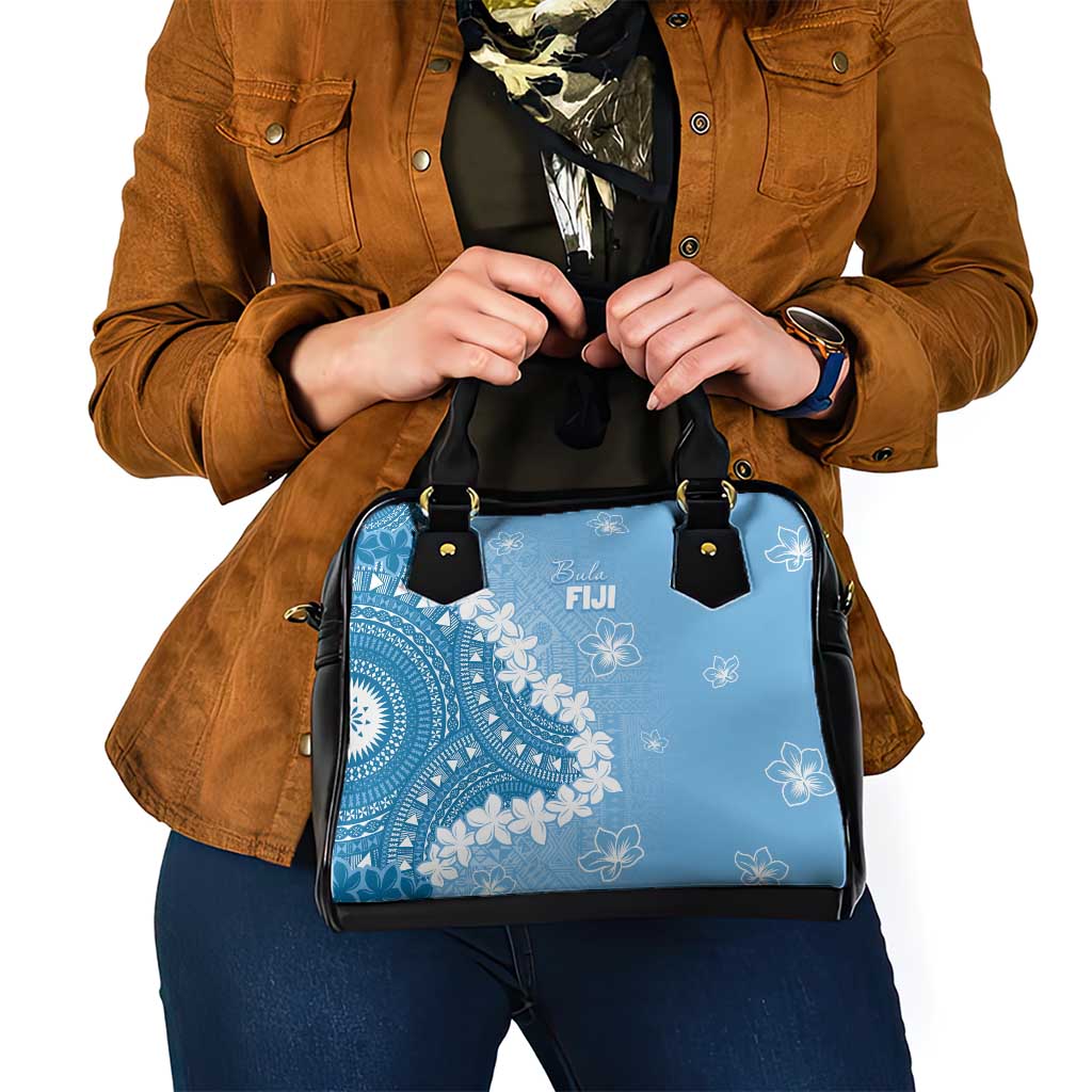 Bula Fiji Women's Day Shoulder Handbag Turquoise Masi Tapa LT7 - Polynesian Pride