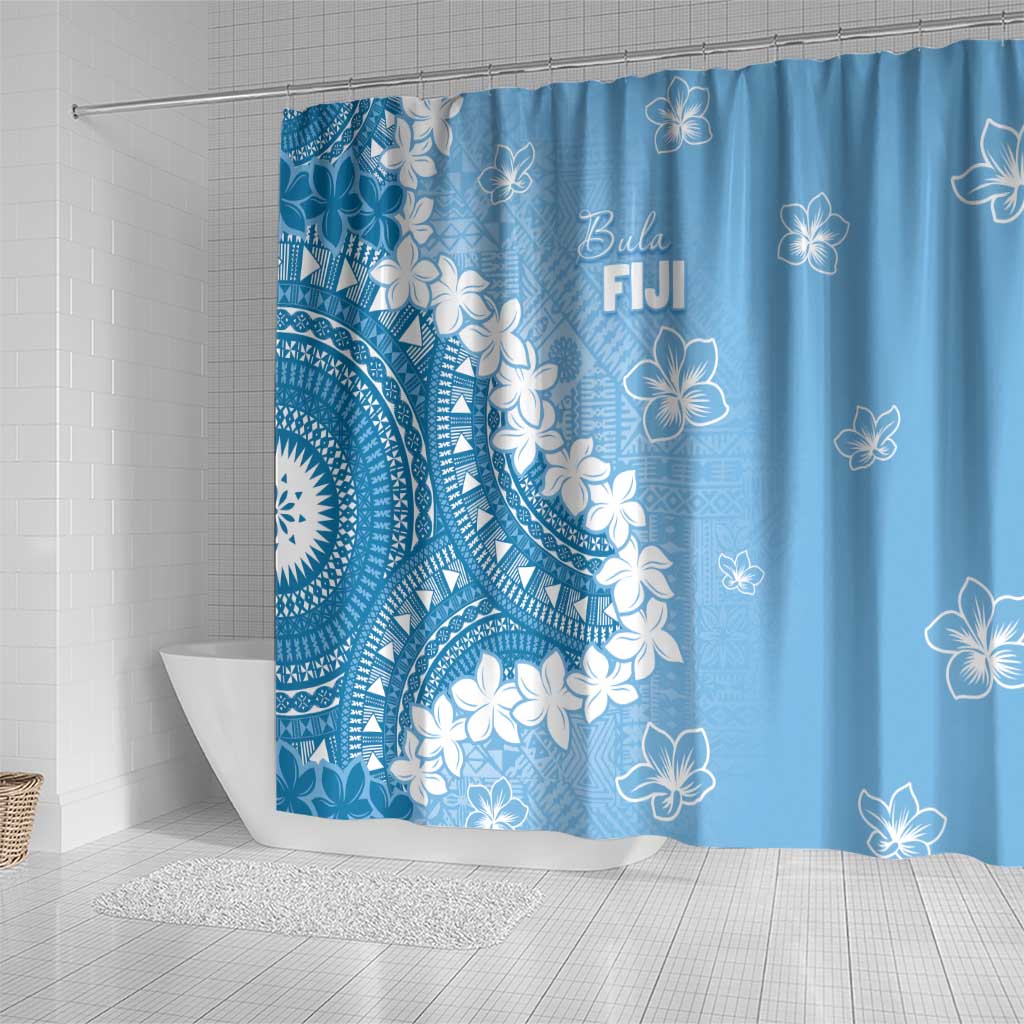 Bula Fiji Women's Day Shower Curtain Turquoise Masi Tapa LT7 - Polynesian Pride