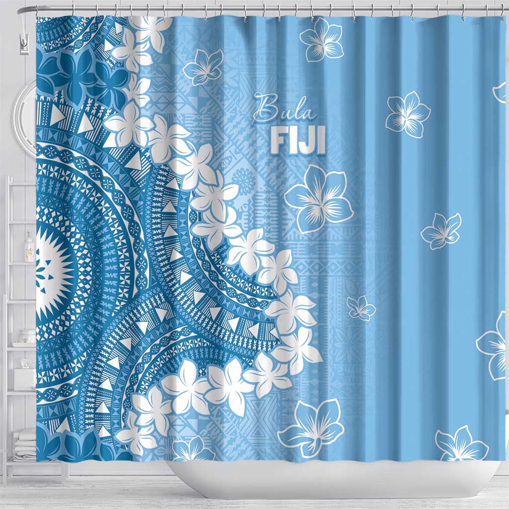 Bula Fiji Women's Day Shower Curtain Turquoise Masi Tapa LT7 - Polynesian Pride