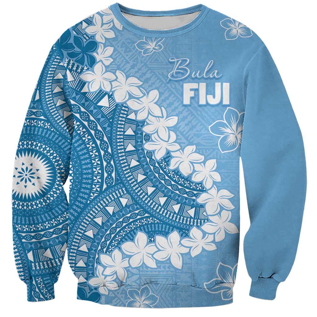 Bula Fiji Women's Day Sweatshirt Turquoise Masi Tapa LT7 Unisex Turquoise - Polynesian Pride