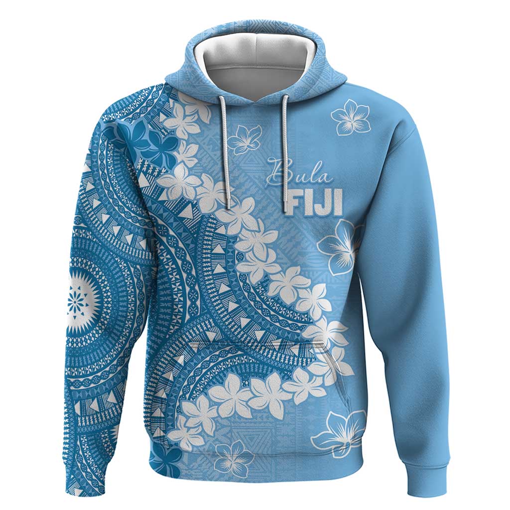 Bula Fiji Women's Day Zip Hoodie Turquoise Masi Tapa LT7 Pullover Hoodie Turquoise - Polynesian Pride