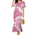 Bula Fiji Women's Day Family Matching Mermaid Dress and Hawaiian Shirt Pink Masi Tapa